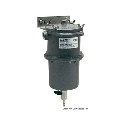 Centrifugal water/fuel separator filter (diesel or