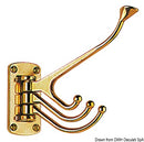Coat hanger with 4 swivelling hooks