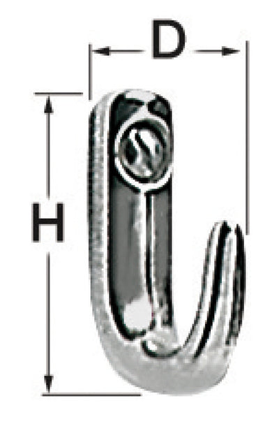 AISI316 ruostumattomasta teräksestä valettu koukku