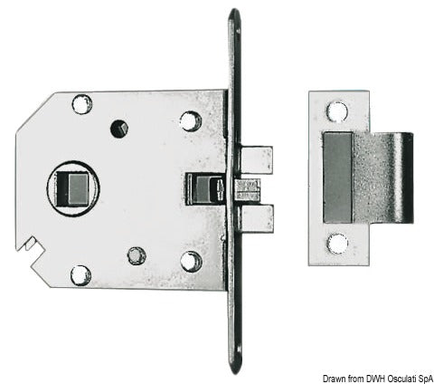 Vibrationsdämpande infälld reversibel lås (HÖGER-VÄNSTER)