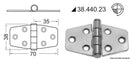 Gångjärn 2 mm tjocklek