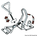 Adjustable stainless steel toggle fastener with padlock ring