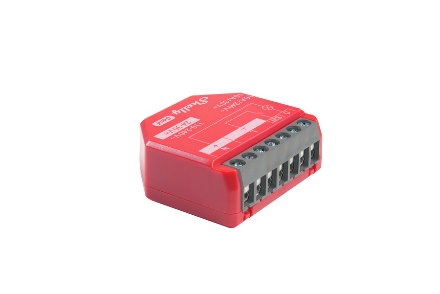 Shelly 1PM Gen4 relay, 1 channel with metering, Matter/Zigbee, 24 V DC & 230 V