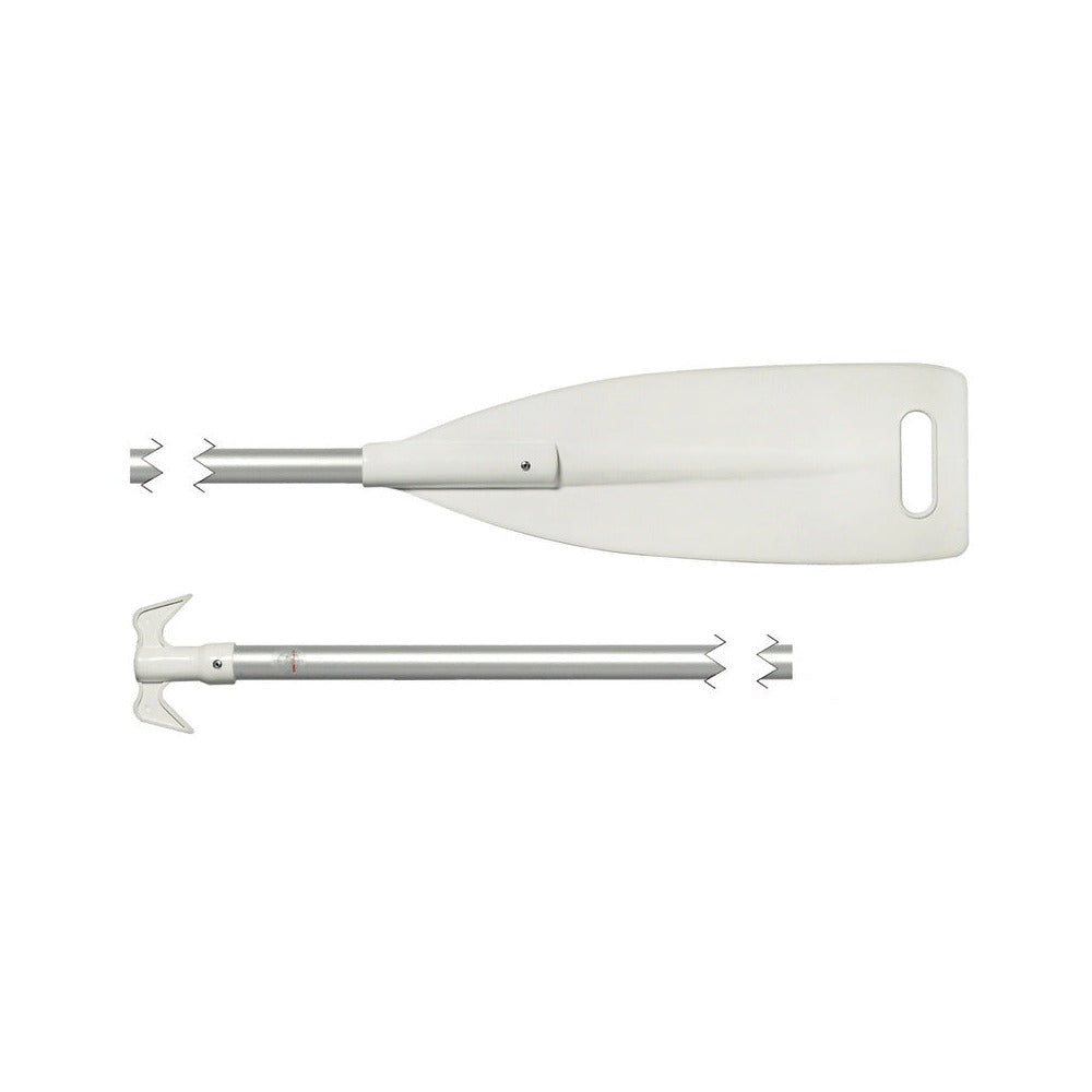 Paddles with white ABS blade and nylon boat hook h
