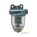 Fuel filter with clear glass tray