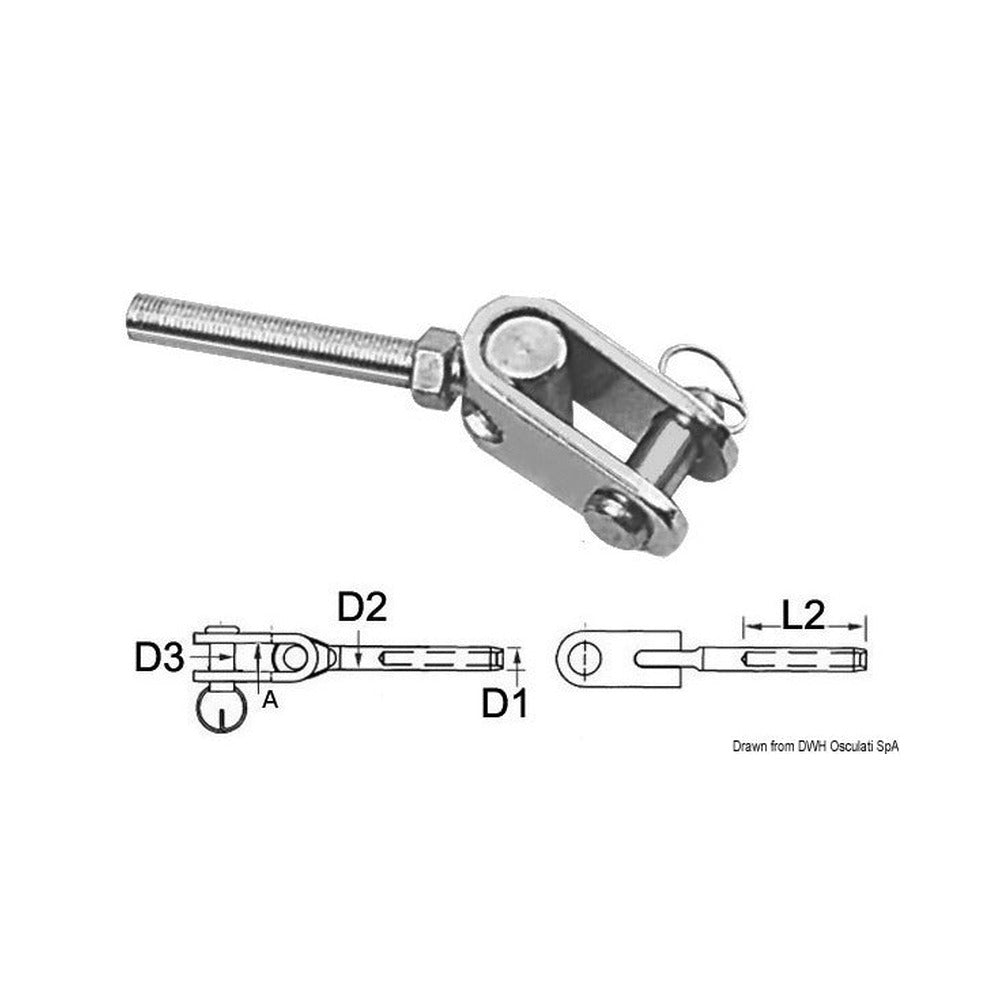 Press-fitting terminals made of AISI316 stainless 