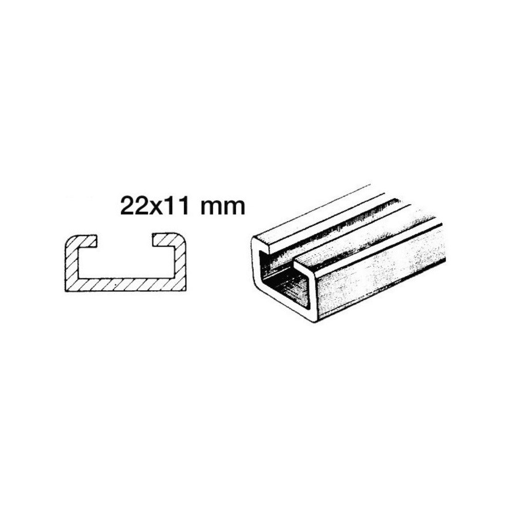 Aluminium rail for nylon sliders