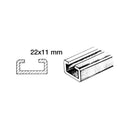 Aluminium rail for nylon sliders