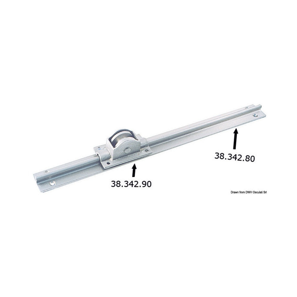Nickel-plated brass rail and carriage slide for sl
