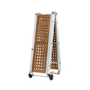 Foldable gangway with grating