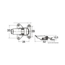Stainless steel toggle fastener suitable for trunk