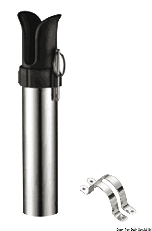 Fiskespöhållare för skottmontering med utdragbar stift