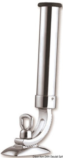 Chromed brass adjustable fishing rod holder