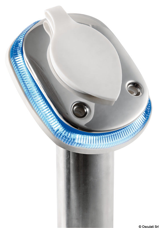 Sockel med LED för fiskespöhållare