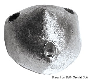 Zinc cone anode compatible with Max-Prop propellers