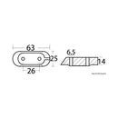 Tecnoseal zinkanod för Yamaha 4/70 HP utombordare