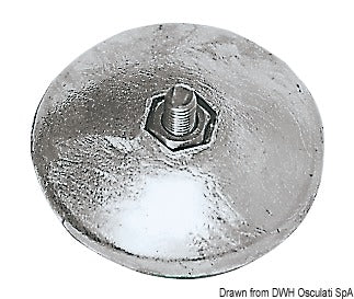 Standard rose anode for rudders