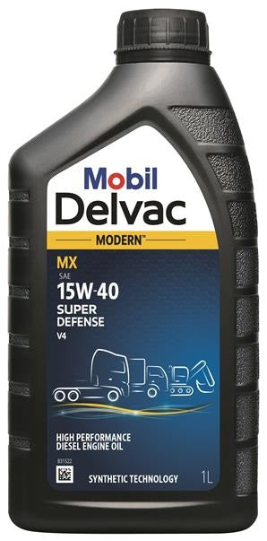 Mobil Delvac Modern 15W-40 Super Defence V4 dieselmoottoriöljy 1 l