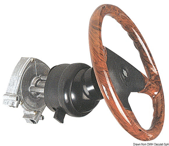 Rotary steering system with adjustable wheel orientation