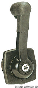 Single lever control for recess wall mounting