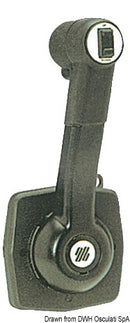 Single lever control for recess wall mounting