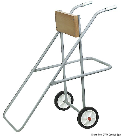 Perämoottorin teline pyörillä