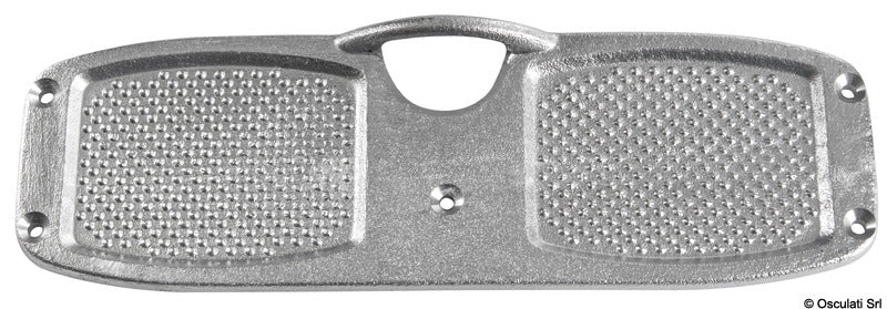 Transom protective plate with ring
