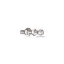 Steel ball for snap mounting of gas springs