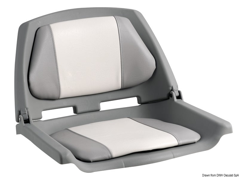 Polyeteeninen istuin taittuvalla selkänojalla