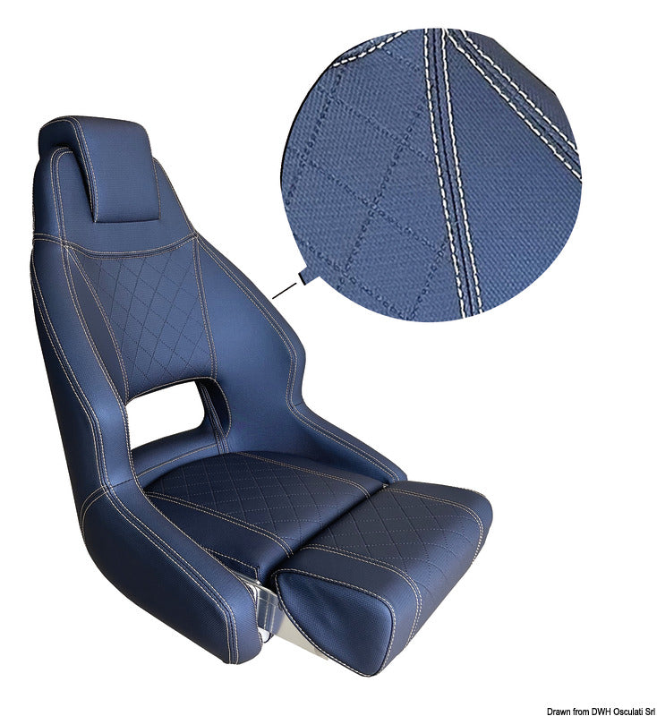 Ergonomiskt vadderat säte med RM52 uppfällbar kudde