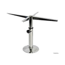 Swivelling telescopic table pedestal