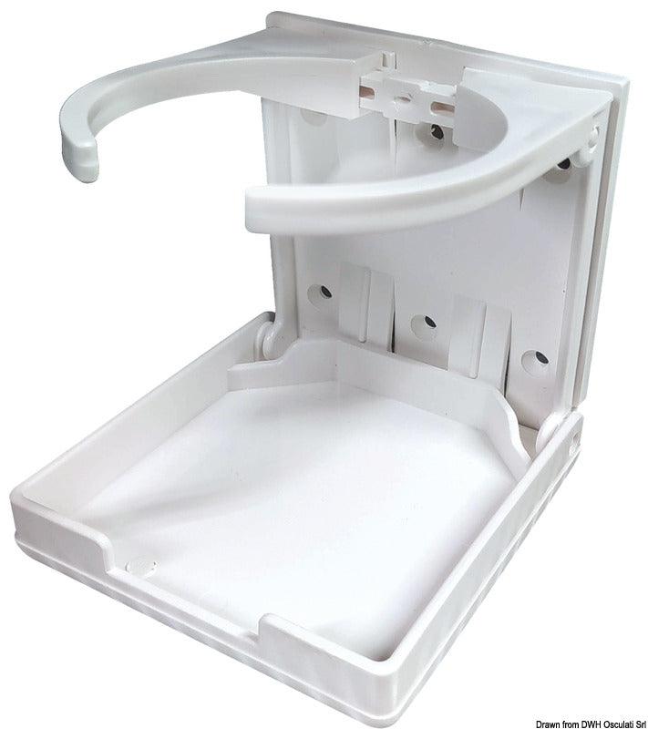 Foldable plastic glass holder