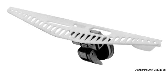 White plastic object holder compartment