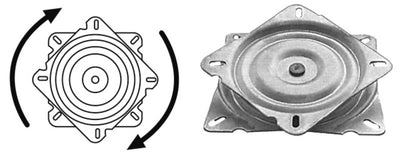 Friction rotating base for seats