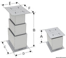 SQUARE 2- eller 3-stegs elektrisk bordspiedestal