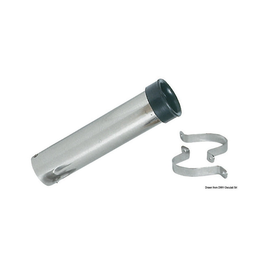 Stainless steel fishing rod holder for bulkhead mo