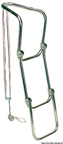 Folding rubber dinghy ladder