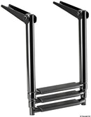 Total Black telescopic ladders for platforms black colour