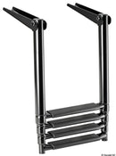 Total Black telescopic ladders for platforms black colour