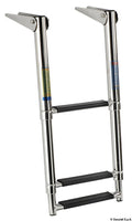 Telescopic standard ladder AISI316 black 3 steps