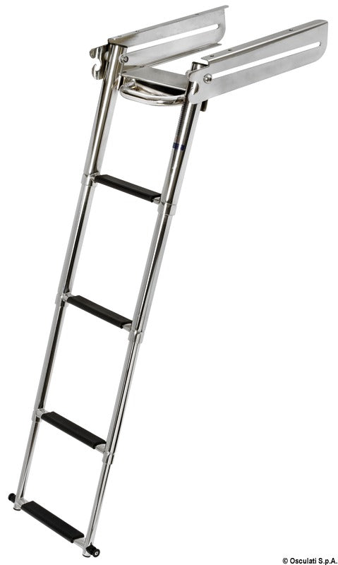 Sliding ladder to be mounted under the platform