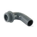 90° polypropylene male hose connector