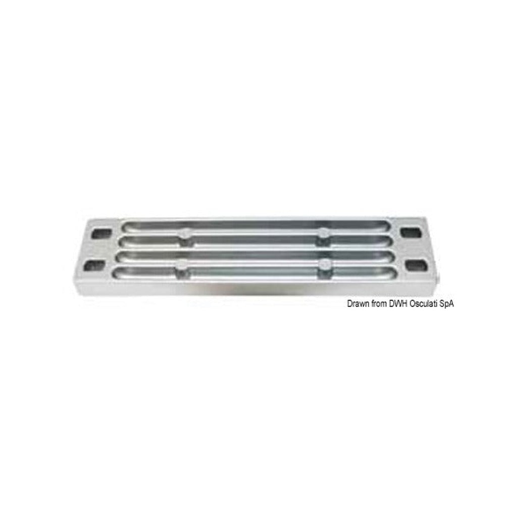 Support bar 200-300 HP - Zink oblong anode for Yam