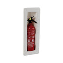 Extinguisher compartment snap in
