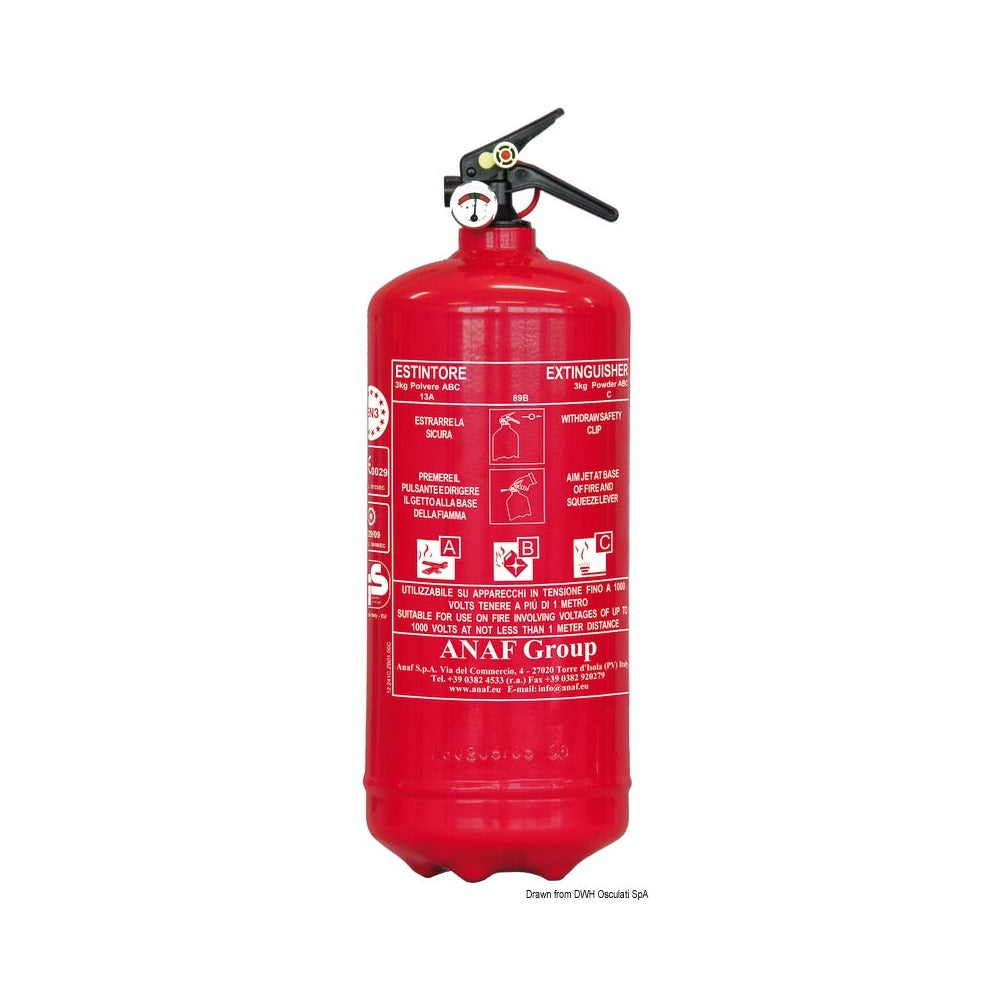 MED-approved fire extinguisher