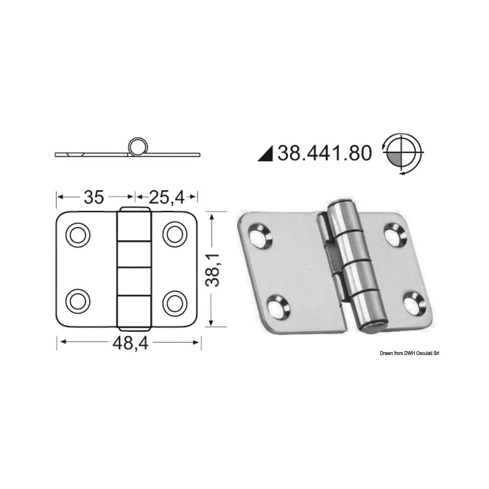 Hinges 2 mm thickness
