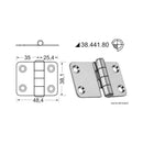 Hinges 2 mm thickness