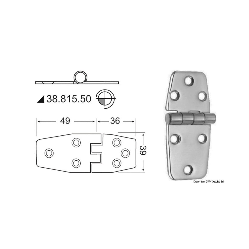 Hinges 2 mm thickness