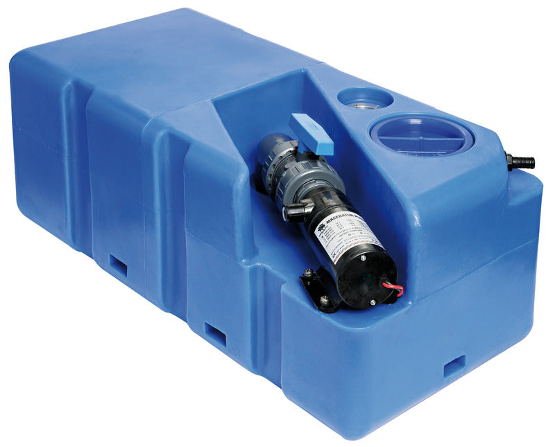 Musta vesisäiliö vaakasuoralla liotusalustalla