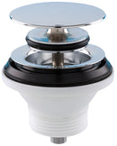 Drain with chromed mushroom head plug